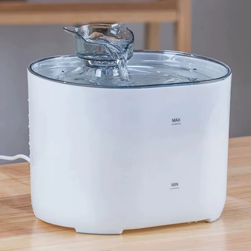 Fontaine à eau à recirculation automatique pour chats et chiens, distributeur d'eau, pompe muette électrique USB, oreille de chat, fontaine à boire pour animaux de compagnie