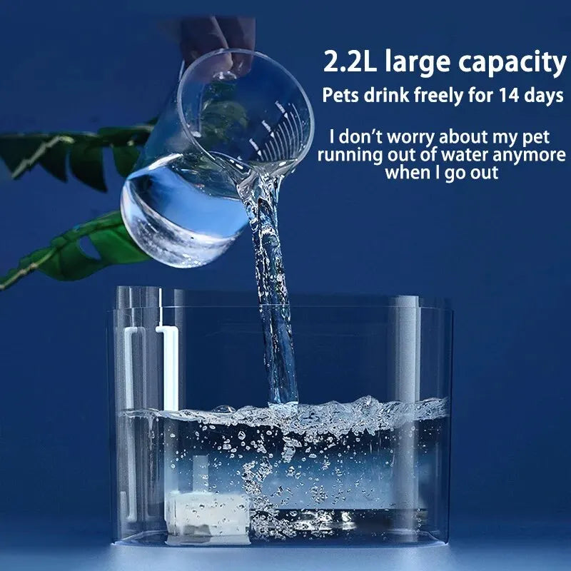Fontaine à eau à recirculation automatique pour chats et chiens, distributeur d'eau, pompe muette électrique USB, oreille de chat, fontaine à boire pour animaux de compagnie