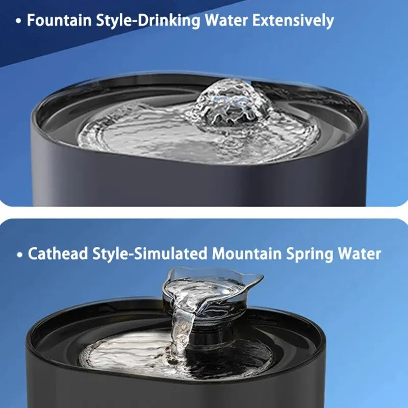 Fontaine à eau à recirculation automatique pour chats et chiens, distributeur d'eau, pompe muette électrique USB, oreille de chat, fontaine à boire pour animaux de compagnie