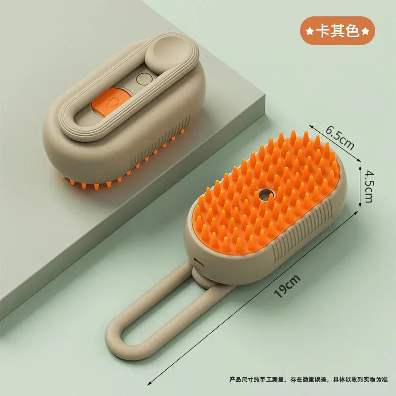 Pulvérisateur électrique pour massage, brosse à vapeur pour chat et chien, outil de toilettage pour animaux de compagnie, perte de cheveux, 3 en 1, peignes de massage