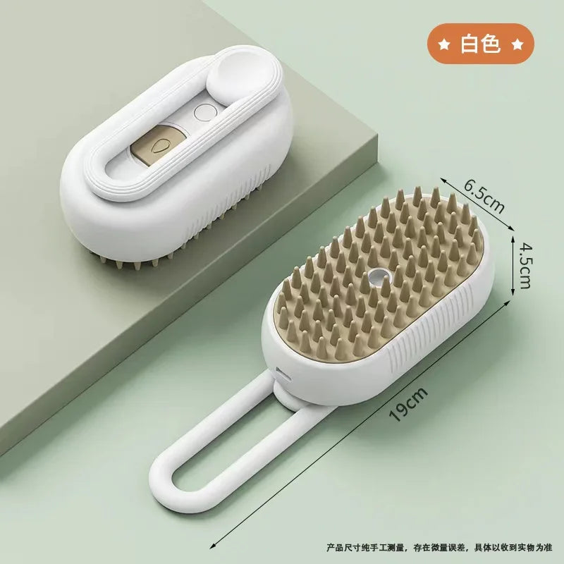 Pulvérisateur électrique pour massage, brosse à vapeur pour chat et chien, outil de toilettage pour animaux de compagnie, perte de cheveux, 3 en 1, peignes de massage