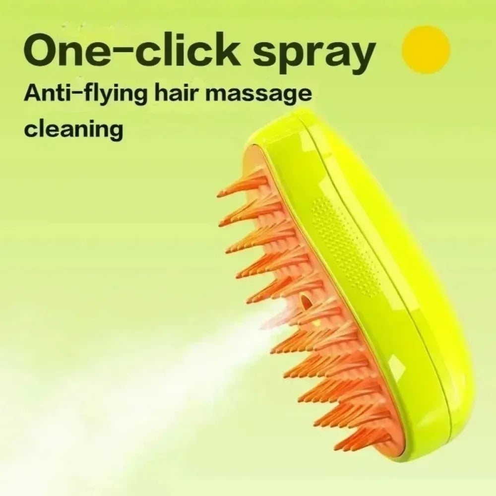 Pulvérisateur électrique pour massage, brosse à vapeur pour chat et chien, outil de toilettage pour animaux de compagnie, perte de cheveux, 3 en 1, peignes de massage