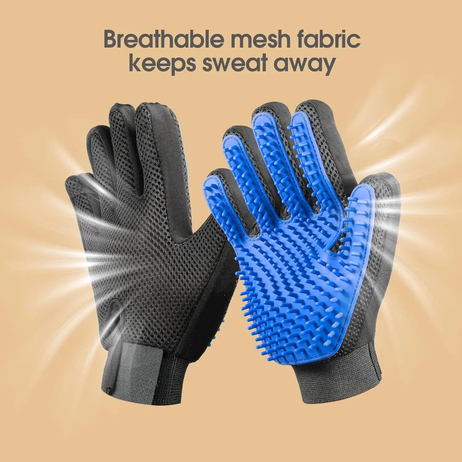Gants de toilettage pour animaux de compagnie, brosses pour chat, perte douce, efficac, mitaines, gants de lavage pour chiens, chats et chevaux