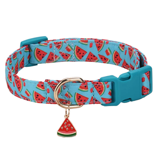 Collier à motif de fruits pour animaux de compagnie, pendentif en métal, adapté aux petits et moyens animaux de compagnie, chiot, chat