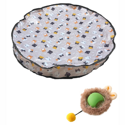 Jouet en peluche électrique Automatic Kitty pour chat, ensemble de couverture de jeu, boule roulante à gratter, jouets interactifs intelligents et éclairés
