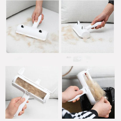 Rouleau autonettoyant pour poils d'animaux, poils de chat, charpie, une brosse à main, épilateur pour animaux de compagnie, 2 voies remodelées, chien, meubles